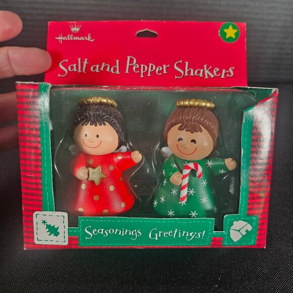 Hallmark "Seasons Greetings" Angel Salt And Pepper Shaker Set - Picture 1 of 9